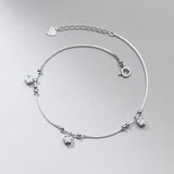 925 Silver Star Zircon Anklet Foot Bracelet for Women
