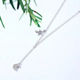 925 Silver Star zircon Necklaces For Women Lady Gift