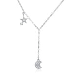 925 Silver Star zircon Necklaces For Women Lady Gift