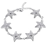 Starfish Charm Bracelet 925 Silver for Women