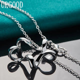 925 Silver Starfish Pendant Necklace 16-30 Inch Chain Women Party Engagement