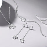 925 Silver Unicorn Earrings Rose Plating Jewelry