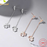 925 Silver Unicorn Earrings Rose Plating Jewelry