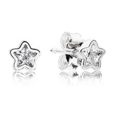 925 Silver Orchid Rainbow Heart Circles Stud Earrings