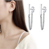 925 Silver Geometric Statement Earrings for Women