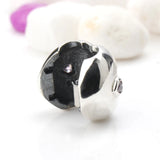 925 Silver Heart Pink CZ Clip Charms Bracelets Necklaces Beads Women