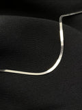 925 Sterling Silver Steel Snake Chain Necklace Women Silvery Golden Flat Chain