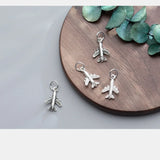 925 Silver Airplane Charms Couple Decoration DIY Jewelry Accessories