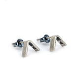 Sterling Silver Arrow Stud Earrings Vintage Party Jewelry