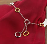925 Sterling Silver Circle Bracelet 925 Pure Series