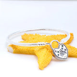 925 Sterling Silver Castle Padlock Bracelet with Charm Pendant DI