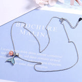 925 Silver Strawberry Crystal Pendant Necklace for Women