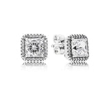925 Silver Circle Snowflake Hoop Earrings Birthstone