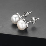 925 Sterling Silver Stud Earring For WomenTop AAAA Freshpearl Earrings
