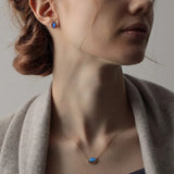 925 Silver Olive Shaped Opal Stud Earrings 10K Plated Women's Fine Jewelry