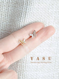925 Silver Butterfly Stud Earrings European Wedding Jewelry Gift