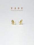 925 Silver Butterfly Stud Earrings European Wedding Jewelry Gift