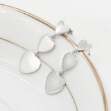 925 Silver Heart Stud Earrings Romantic Love for Women Wedding Jewelry