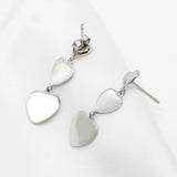 925 Silver Heart Stud Earrings Romantic Love for Women Wedding Jewelry