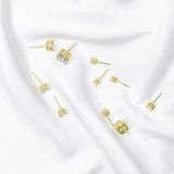 925 Silver Stud Earrings Zircon Men Women Jewelry Couple Gift