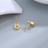 925 Silver Stud Earrings CZ Korea Women's Jewelry Small Earrings