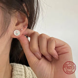 Tulip Flower Enamel Stud Earrings - Hypoallergenic
