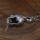 925 Silver Sugar Skull Pendant Gothic Skeleton Pendant