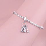 925 Silver Fork Bead Pendant for Pan Charm Bracelet