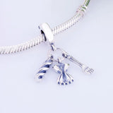 925 Silver Fork Bead Pendant for Pan Charm Bracelet