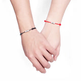 925 Silver Sun Moon Couple Bracelet Romantic Weave Rope Bracelet