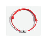 925 Silver Sun Moon Couple Bracelet Romantic Weave Rope Bracelet