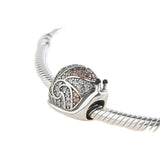 925 Silver Sunflower Snails Charm Bead European Jewelry