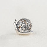 925 Silver Sunflower Snails Charm Bead European Jewelry