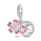 925 Silver Sunflower Zircon Charm 3mm Bracelet Bangle Women Birthday Gift