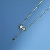 925 Silver Flash Shell Star Necklace for Women