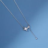 925 Silver Flash Shell Star Necklace for Women