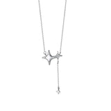 925 Silver Flash Shell Star Necklace for Women