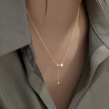 925 Silver Flash Shell Star Necklace for Women