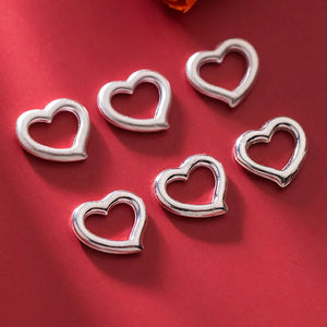 925 Sterling Silver Sweet Heart Dangle Charms Necklace Bracelet