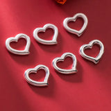 925 Sterling Silver Sweet Heart Dangle Charms Necklace Bracelet