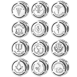 925 Silver Career Symbol Beads For Charm Bracelet