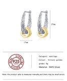 925 Silver Tangcao Textured Ear Buckle Women Vintage Earrings
