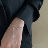 925 Silver Tassel Charm Bracelet for Women Party Wedding