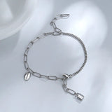 925 Silver Tassel Charm Bracelet for Women Party Wedding