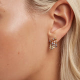 925 Sterling Silver Colorful CZ Tassel Earrings