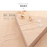 925 Silver Tassel Earrings Women's Stud Earrings