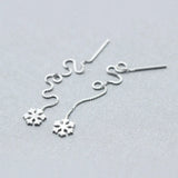 925 Silver Tassel Earrings Women's Stud Earrings