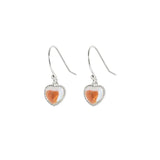 925 Silver Moonstone Heart Stud Earrings Tassel