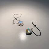 925 Silver Moonstone Heart Stud Earrings Tassel