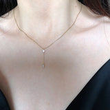 925 Silver Tassel Square Crystal Choker Necklace 14K Plated  Wedding Jewelry